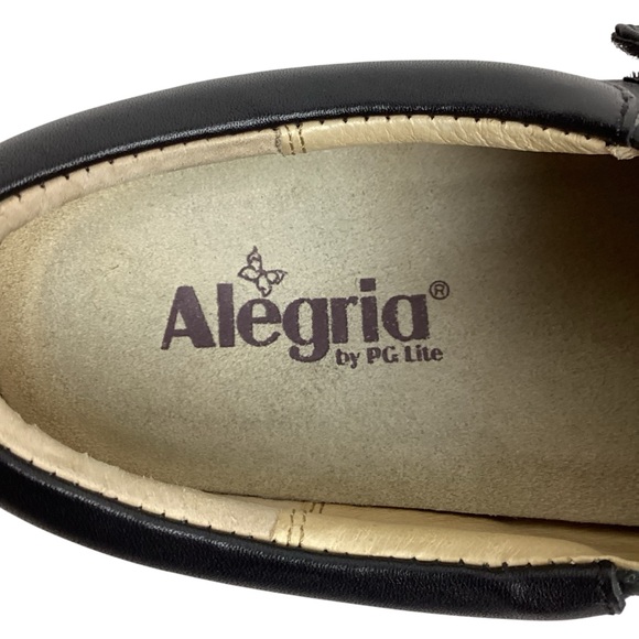 Alegria Khloe Black Nappa Leather Comfort Shoes - Picture 12 of 14